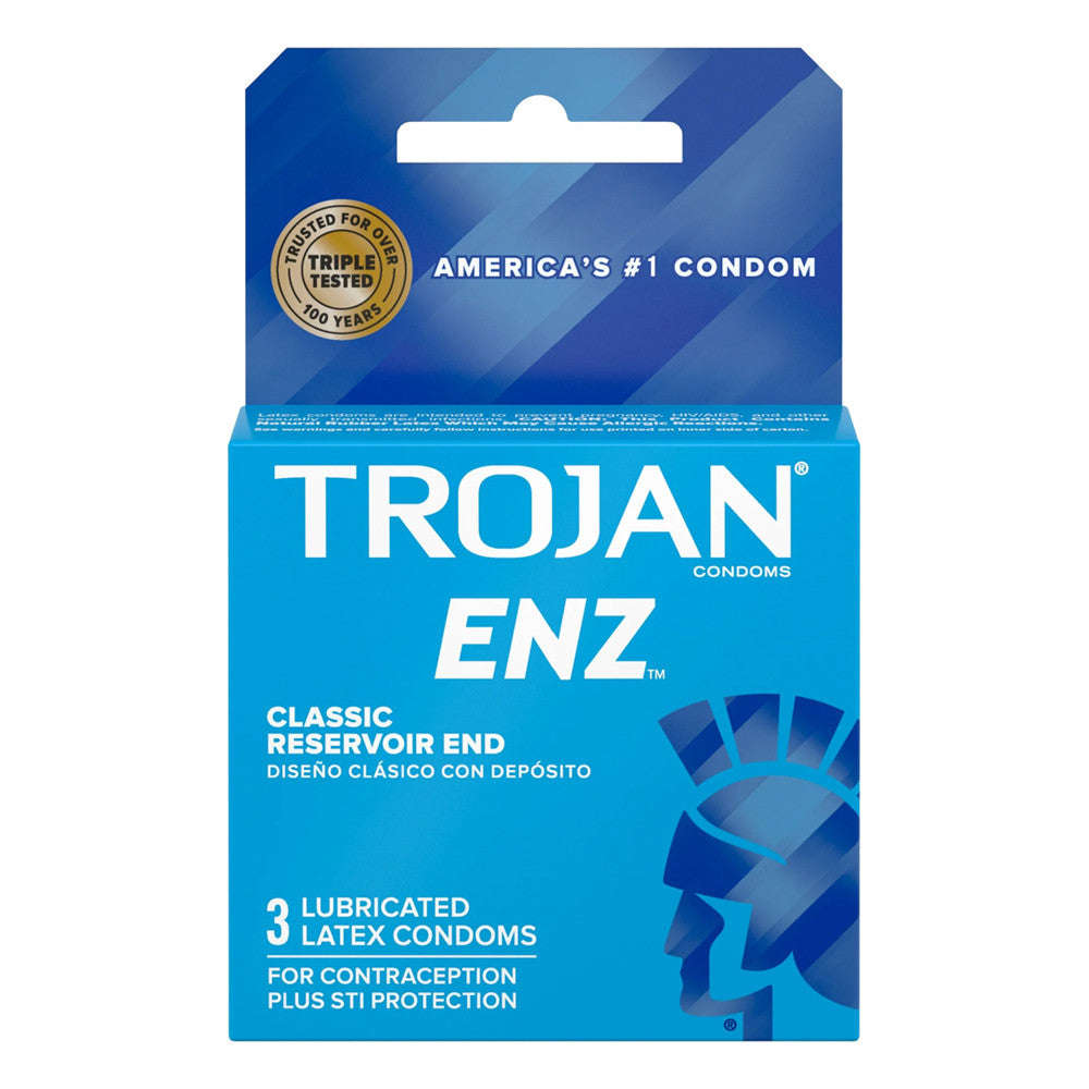 Trojan-Enz Lubricated Latex Condoms - 3 Ea